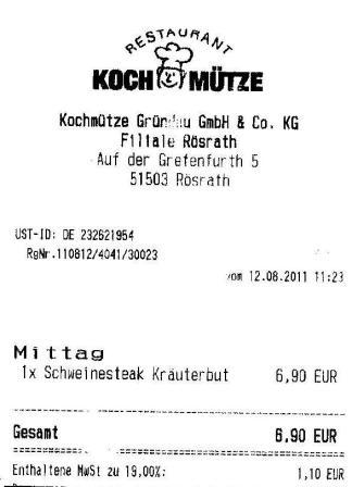 mtcc H�ffner Kochm�tze Restaurant